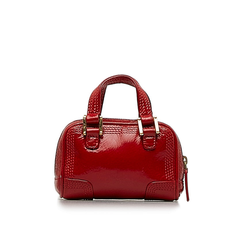 Loewe Amazona Mini Red Enamel 2Way Handbag