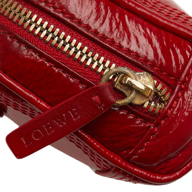 Loewe Amazona Mini Red Enamel 2Way Handbag