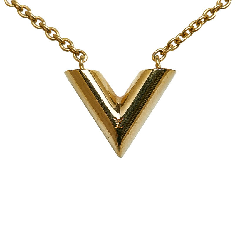 Louis Vuitton Essential V M61083 Gold Plated Necklace